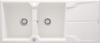 Granite Double Bowl Sink with Drainer Alabaster Steel Zqn A213