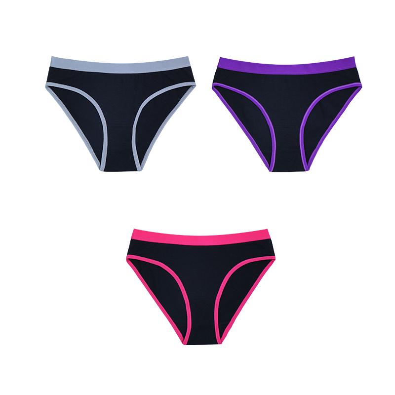 3-delige damesonderbroek van zacht, ademend katoen, sportief, laag uitgesneden, dameslingerie, slips voor vrouwen S&3pcs