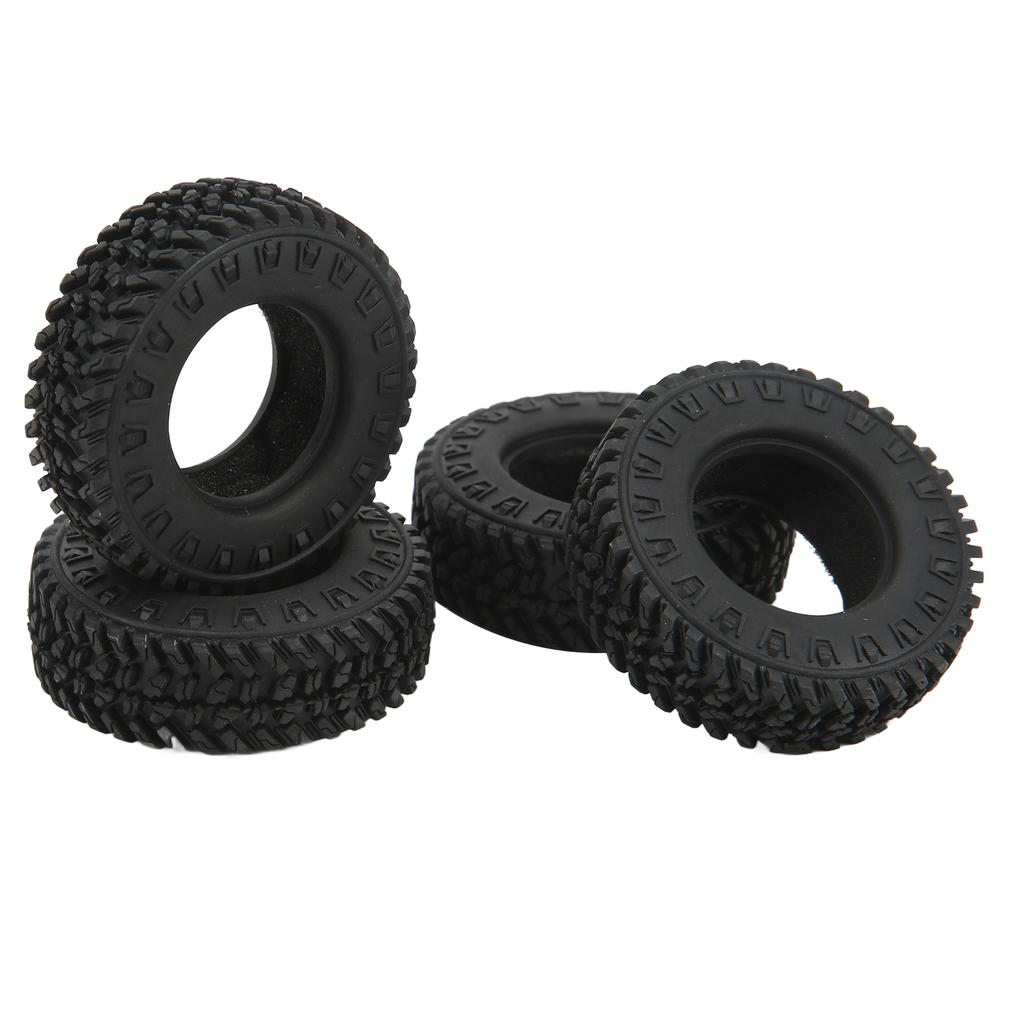 4Pcs RC Rubber Tires Wear Resistant Stable Driving RC Car Tires for FMS FCX24 124 Climbing Car