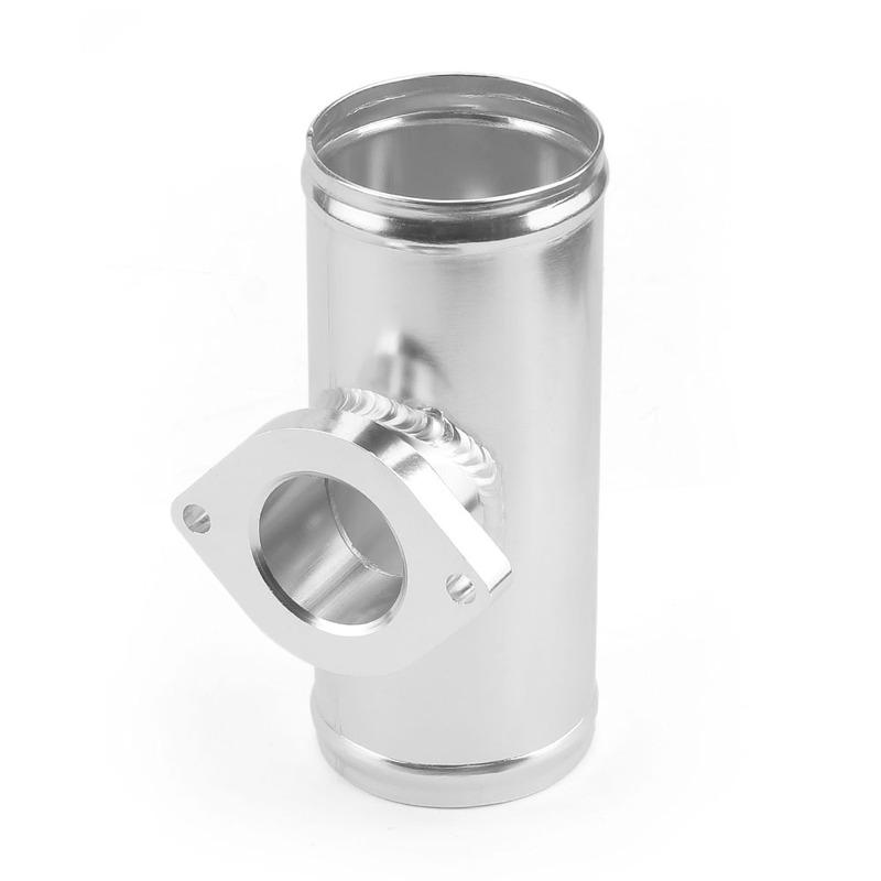 Silver Turbo Aluminum Flange Pipe 63mm 2.5inch L=150mm For GD-RS FV RZ BOV Blow Off Valve Adapter for Automotive