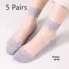 5 Paar Damen Frühling und Sommer Neue Mode Kristall Seidenstrümpfe In Zylinder Jacquard Socken