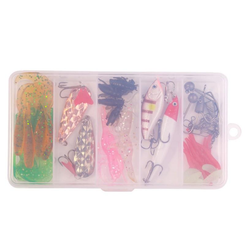 45-Piece Lure Fishing Kit Full Water Column Artificial Bait Set Bass Pike Trout