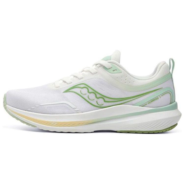 Saucony Hummingbird 3 Lightweight Shock Absorbing Durable Low Top Running Shoes Women sneaker White Green S18189-3