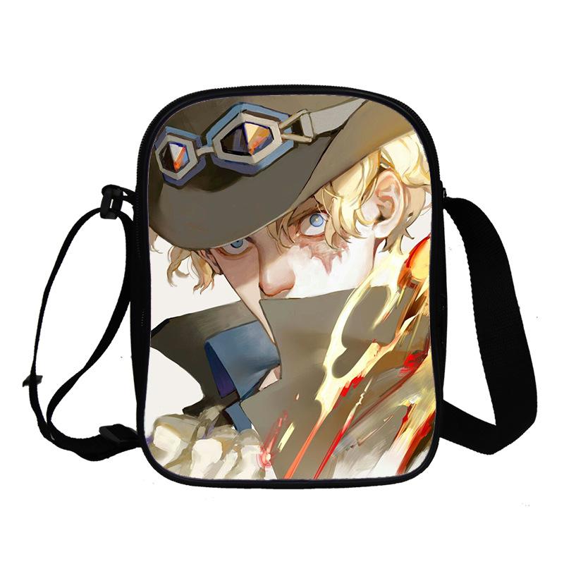 Animation Peripheral Messenger Bag, Primary And Secondary School Student Schoolbag 3D Full Color Printing Double-Layer Shoulder Bag Portable