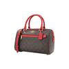 COACH Rowan Canvas With Leather Boston Bag, One Shoulder Handbag Large Women's 83607-IMRVQ