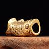 Artistic Fish Metal Beads for Creative Paracord Projects and Fashionable Jewelry Large Hole Charm Artistic Collectibles