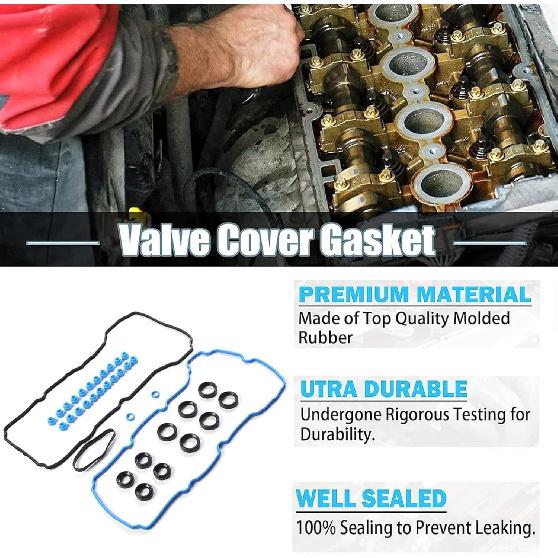 AUCERAMIC Engine Valve Cover Gasket Set Fit for 2011 2012 2018 2019 2020 for Ford F-150 Explorer Police Interceptor Utility 3.5L 3.3L V6 VS50814R1