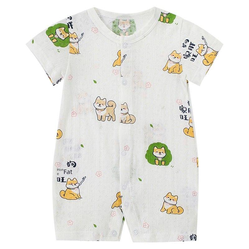 Baby Summer Clothes Thin Short-Sleeved Jumpsuit Baby 0-6 Months Air Conditioning Clothes Romper Newborn Summer Clothes
