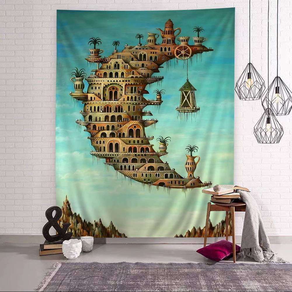 S-Salvador Dali Abstract Art Printed Large Wall Tapestry Cheap Hippie Wall Hanging Bohemian Wall Tapestries Mandala INS