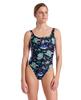 Arena Stroje Pływackie Women's U Back Fun Planet Black Multi 007065/550 S (36)