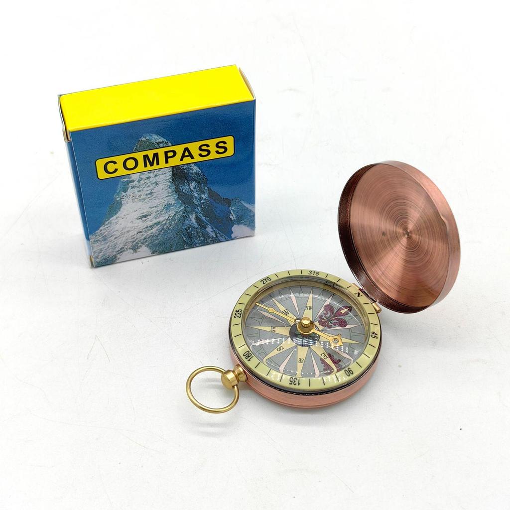 Luminous Waterproof Metal Flip-Top Camping Compass