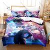 Anime SSSS Gridman Bedding Set, Duvet Cover & 2 Pillowcases, Robot Character Pattern Breathable Fabric All Season Use