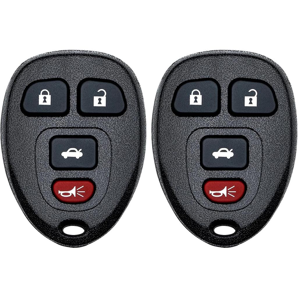 Key Fob for 06-10 Chevy Cobalt / 06-12 Malibu/ 07-09 G5 / 05-08 Grand Prix/ 05-09 Buick Lacrosse Car Keyless Remote, KOBGT04A, 4 Buttons, 2Pcs