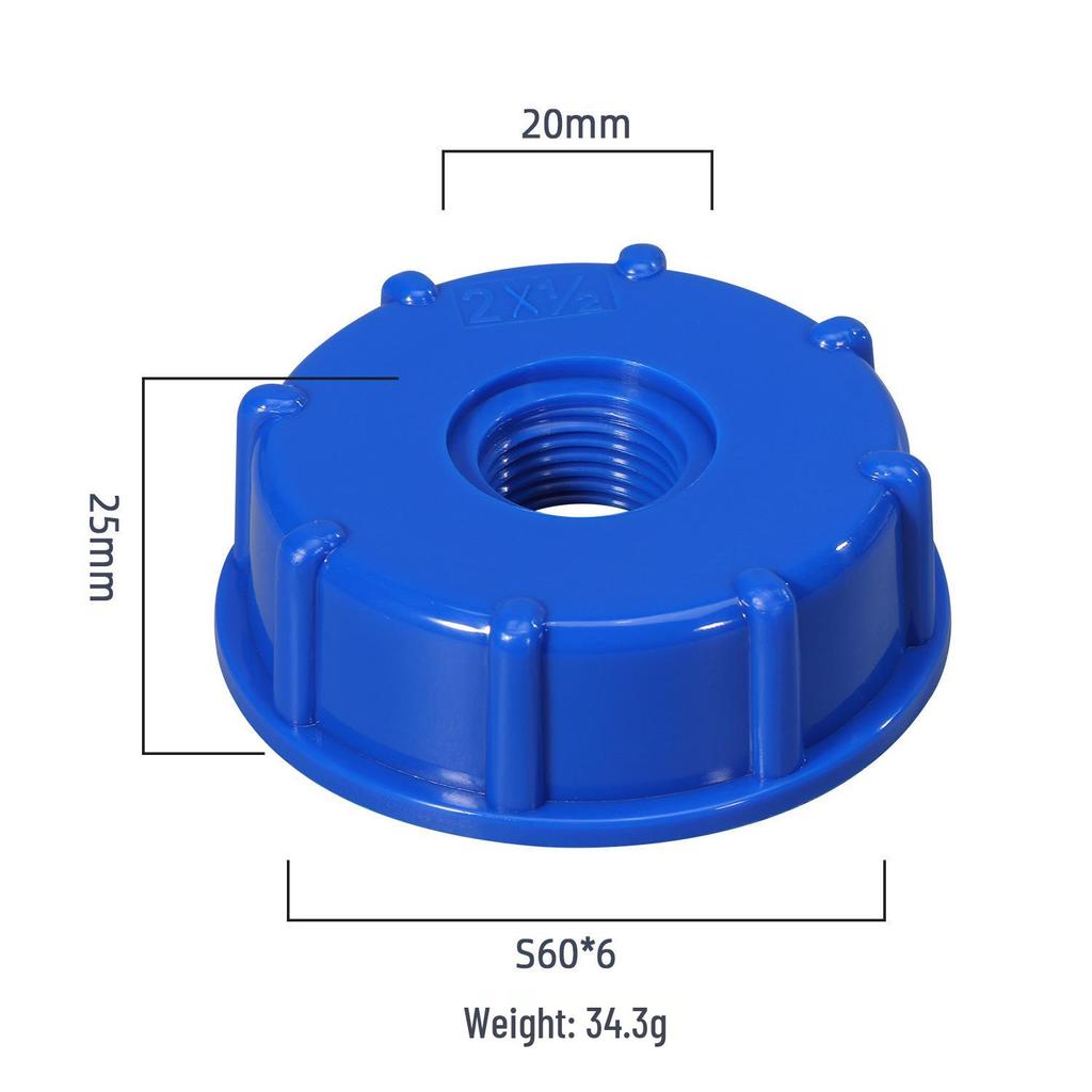 IBC Ton Barrel Valve Adapter Cover: 4-Point, 6-Point, 1-Inch Double Inner Tooth Center Ring Adapter