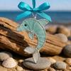 Car Pendant Handcrafted Sea Glass Ornament Sea Turtle Octopus Seahorse Ocean Animal Design Ornament Beach