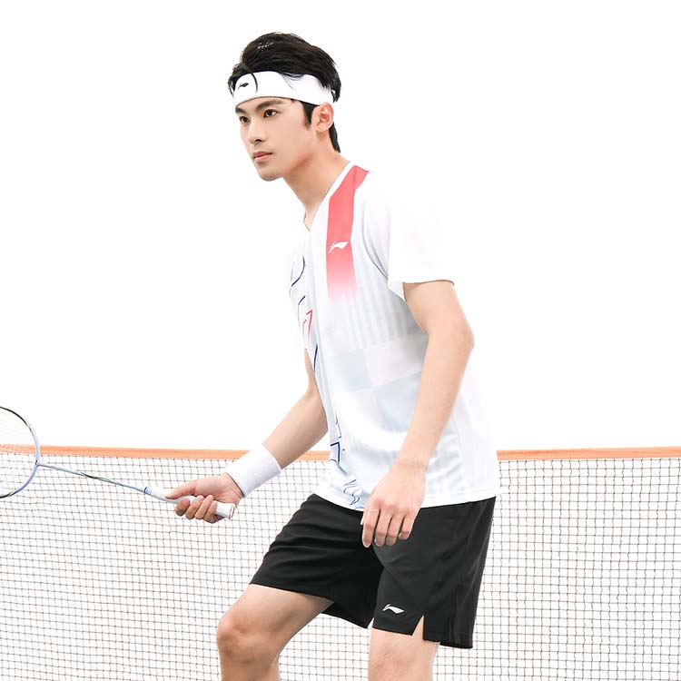 Li Ning Badminton Collection T Shirt Unisex Standard White AAYU269-2