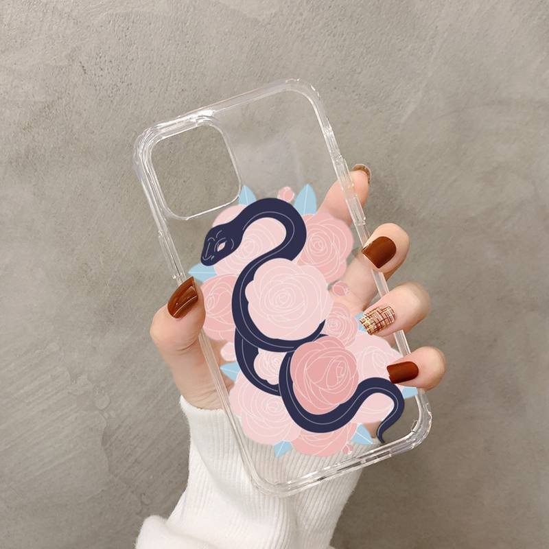 Snake Flower Snake Painting Phone Case for iPhone 11 12 13 Mini Pro XS MAX 8 7 6 6S Plus X 5S SE 2020 XR Case