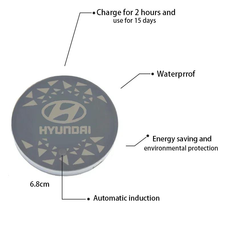 Accessories for Hyundai IX25 I10 Accent Solaris Verna Tucson Santa Fe Kona Elantra Sonata Car Coaster Light Water Cup Holder AH4