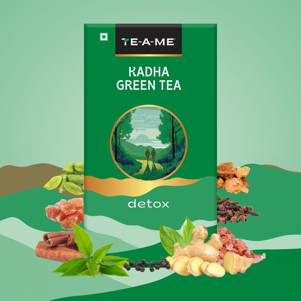 TE-A-ME Detox Kadha Green Tea Bags 100 pcs | Green Tea | Green Tea Bags