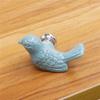 KAK 5pieces Peace Dove Ceramic Drawer Knobs Cartoon Bird Cabinet Cupboard Handles Novelty Fashion Furniture Handles Hardware