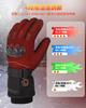Heated Motorcycle Gloves and Back of Heater Gloves with Knitted Wrist 4 Temperature Touchscreen Reflective Unisex for Winter and Outdoor Use [Heated