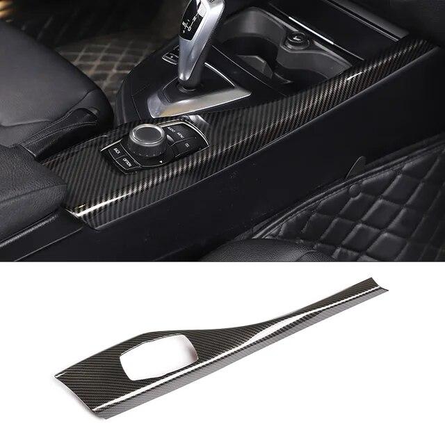 Samolepka ABS Carbon Fiber Car Center Control Vnitřní dekorace pro BMW řady 1 2 F20 F21 F22 F23 2012-2018 Autodoplňky