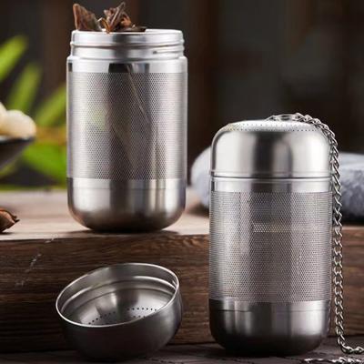 Stainless Steel Tea Infuser Strainer Fine Mesh Tea Ball Steeper for Loose Leaf Tea Reusable Tea Filter Bags Diffusers with Chain Hook And Lid