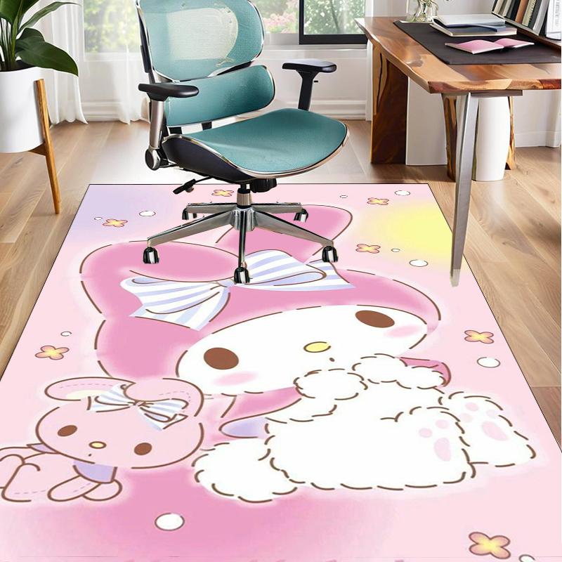 Hello Cat Fantasy World Office Rug Chair Mat, Game Carpet, Suitable for Front Door, Bedroom, Living Room, Desk, Holiday Gift