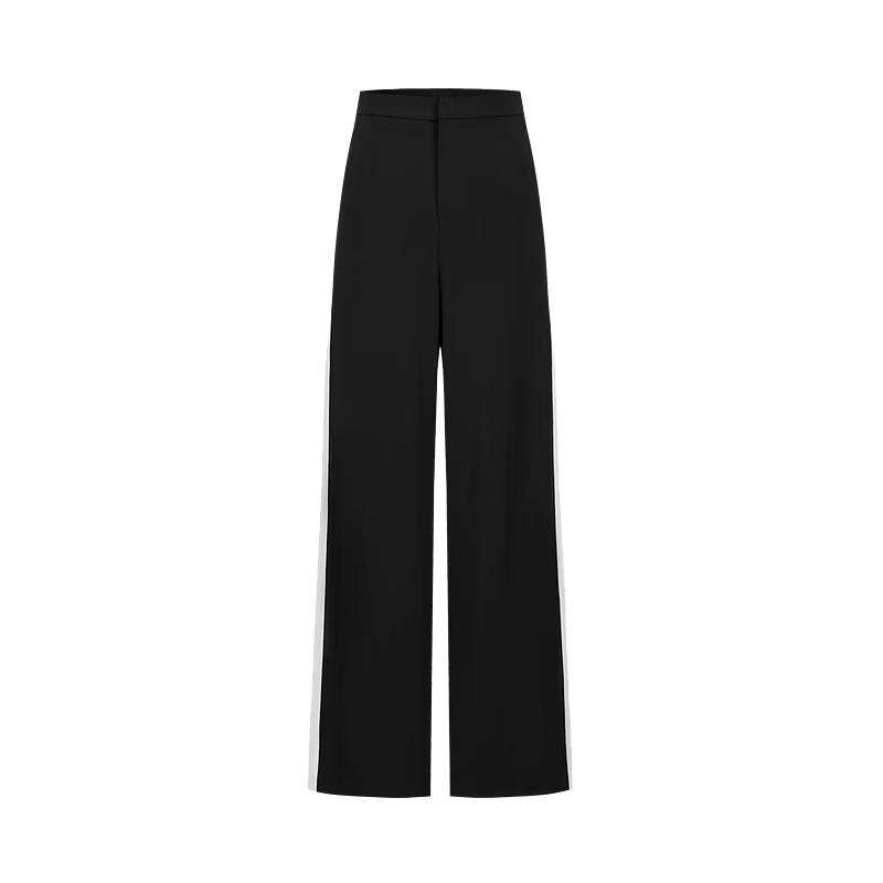 JUZUI Women s 2025 Summer Commuter Drape Loose Straight-Leg Pants L