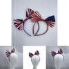 USA/England Fan Schleife Kopfschmuck Fußballclub Anhänger Karomuster Unisex Accessoire