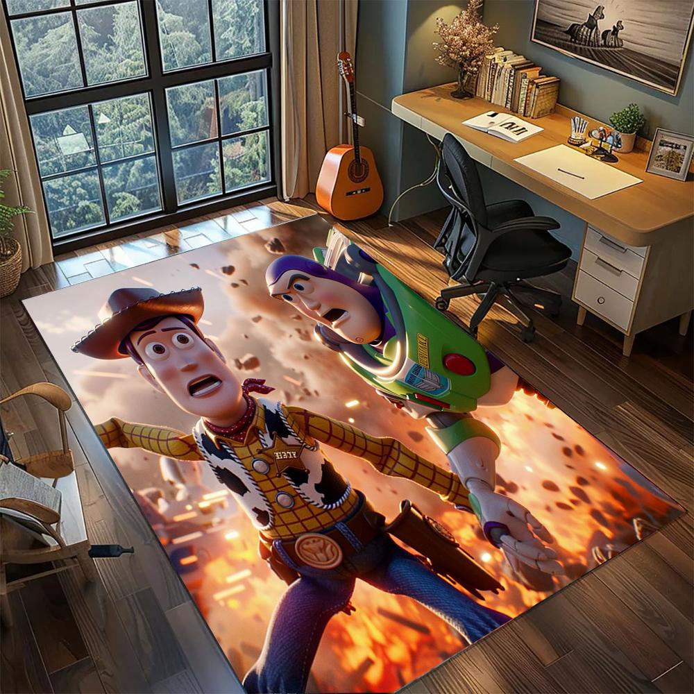 Toy Story: All Hands On Deck! Rug Carpet Large Area Rug Non Slip Washable Floor Mat Gamer Room Bedroom Home Decor