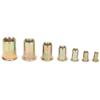 128Pcs Steel Rivet Nut ColorPlated Zinc Boxed M345681012 Combination Vertical Thread
