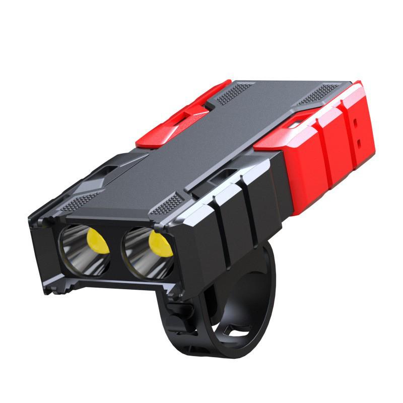 

Smart USB Rechargeable Dual-Head Bicycle Front Light - Waterproof, Electric Display for Outdoor Riding