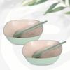 Set of 2 Earth-Friendly Multipurpose Bowls for Kitchen with Spoons | 750 Ml | Made with Rice Husk Biocomposite| Microwave Safe Bowl