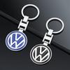 Valve Stems Caps 3D Metal/Leather Car Logo Key Chain Keyring Auto Interiors Accessorie For Volkswagen VW Rline Passat Polo Arteo LB0