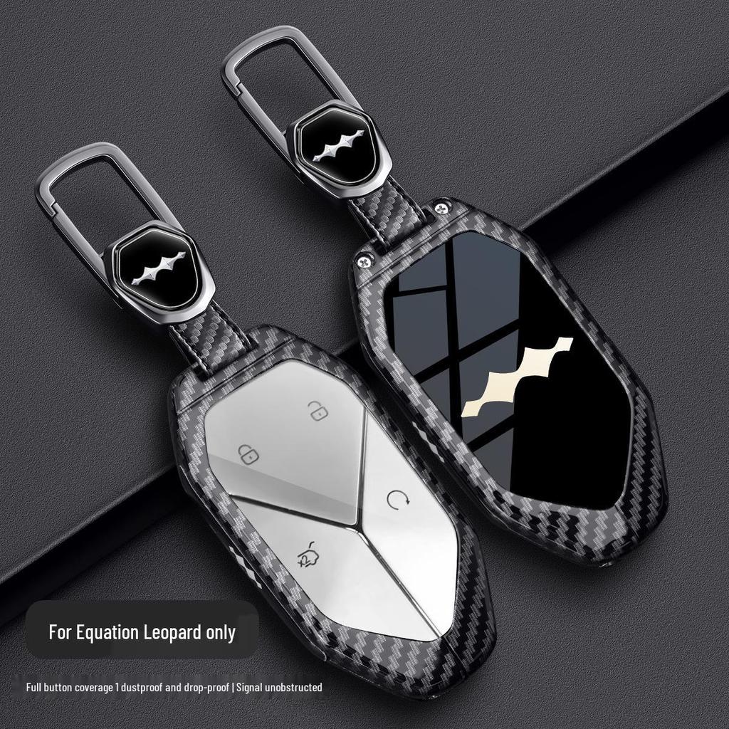 Equation Leopard 8/5 Key Case: Premium Metal Carbon Fiber Full-Coverage Shell for Models 25/26