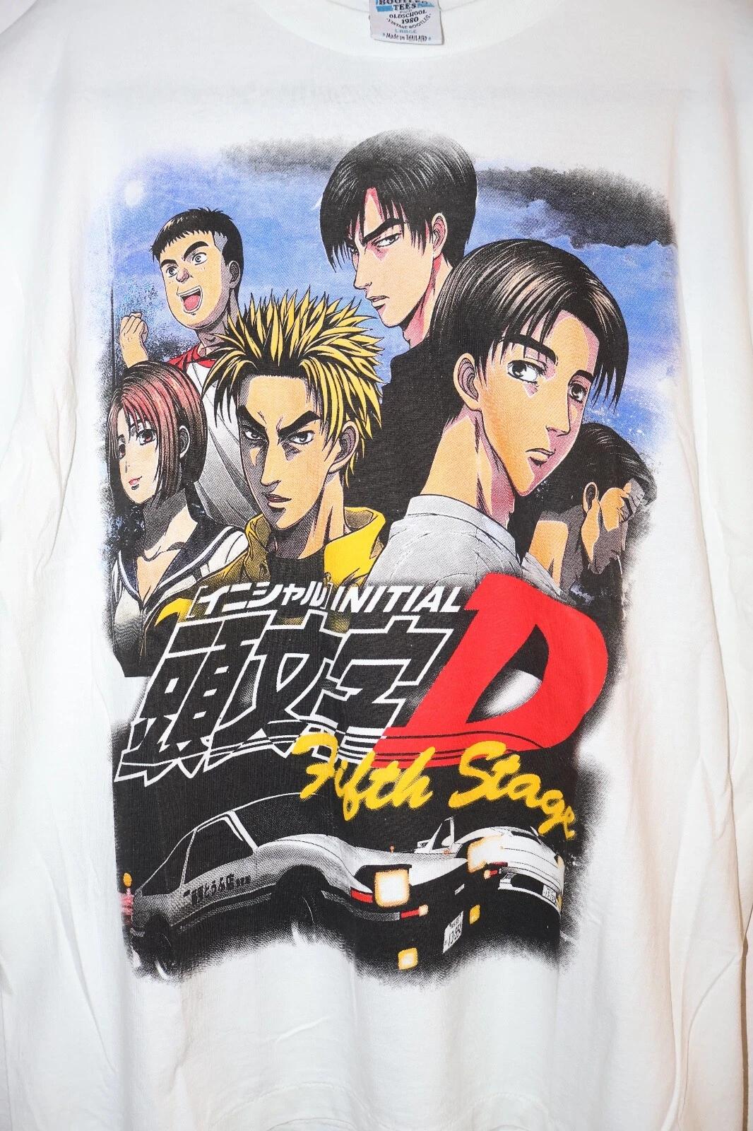 Initial D Modern Vintage Style Anime T Shirt Large 2XL