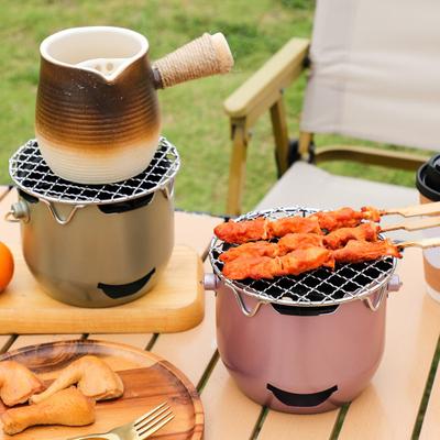 Mini Charcoal Stove Stainless Steel Portable Oven for Tea Making Efficient Heating Lightweight BBQ Stove