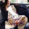 1pc Hello Kitty in a Garden of Flowers Blanket, Soft Throw for Home Decor, Perfect Gift for All Seasons, Living Room, Travel, Camping, Car Blankets, B