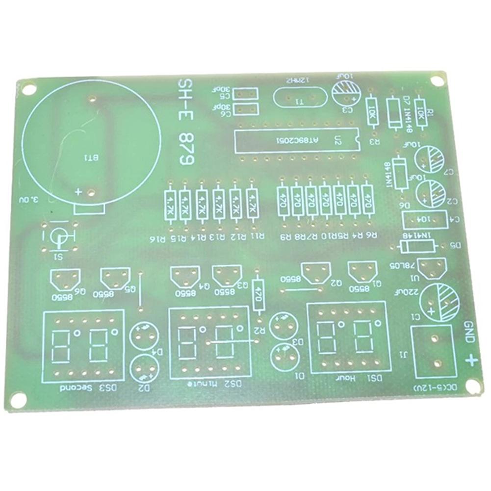 AT89C2051 Zegar Elektroniczny Wyświetlacz LED z Rurkami Cyfrowymi Zestaw DIY Moduły Elektroniczne Części i Komponenty Płytka PCB
