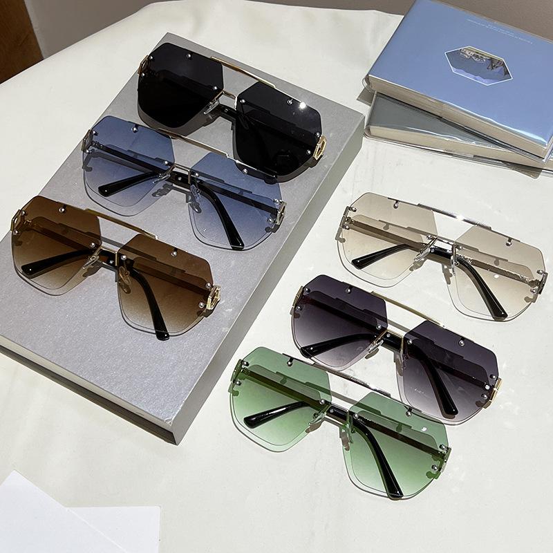 Vintage Rimless Sunglasses Stylish Uv400 Sunglasses Metal Frame Sunglasses Vintage For Travel Retail Outdoor Festivals