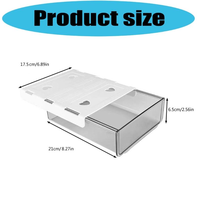 Durable Plastic Concealed Drawer Storage Box Under Desk with Strong Adhesive Drillless Installation for Space Saving Organization of Stationery and