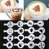 Durable Plastic Coffee Stencil Set 16 Pieces Modern Simple Design For Latte Art