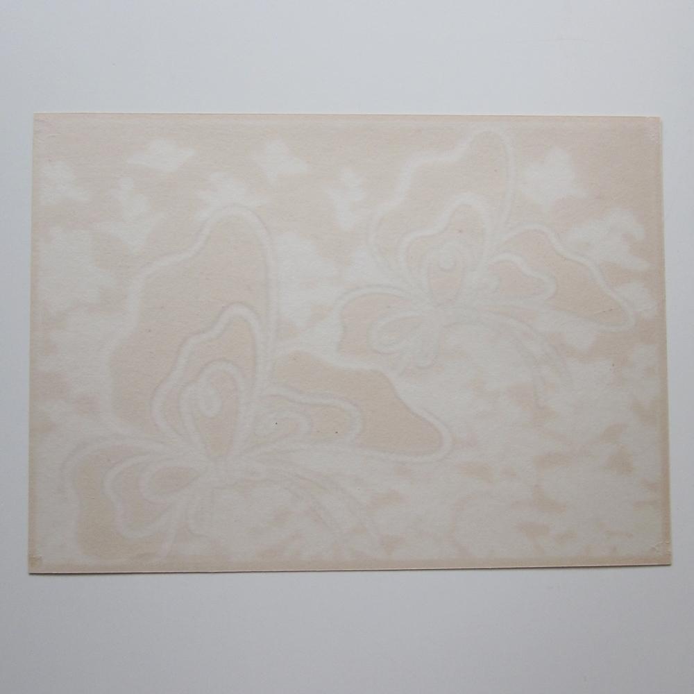 [USED] Woodblock print, knot pattern, butterfly