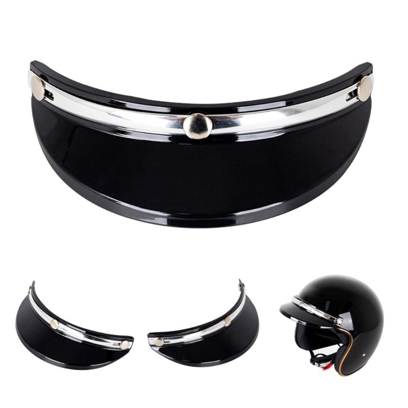 Motorrad-3-Snap-Helm-Windschutzscheibenlinse Anti-UV-Helme Hochklappbare Gesichtsvisierlinse für die meisten 3-Snap-Helme