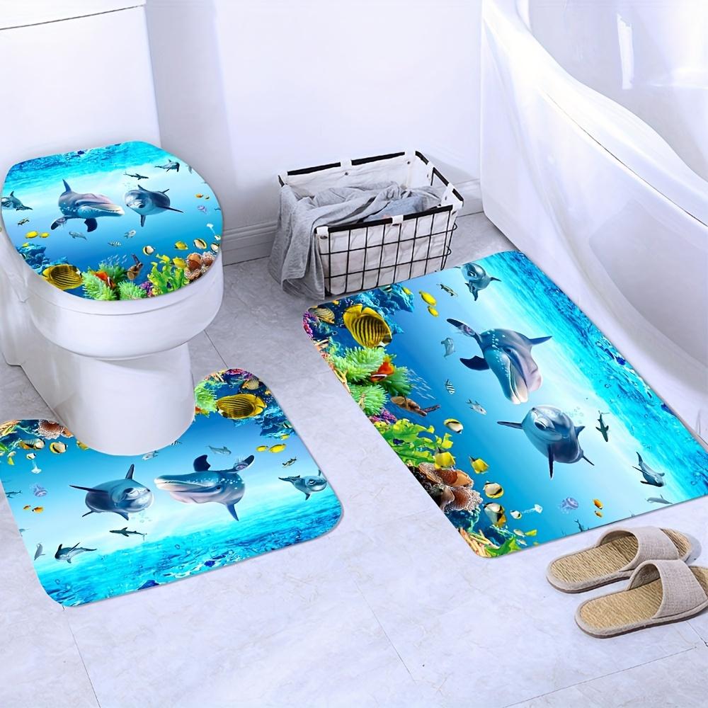 Underwater World Pattern  Pattern Shower Curtains Geometric Stripes Drapes For Bathroom Accessories Set Bathtub Curtain With Hooks Waterproof