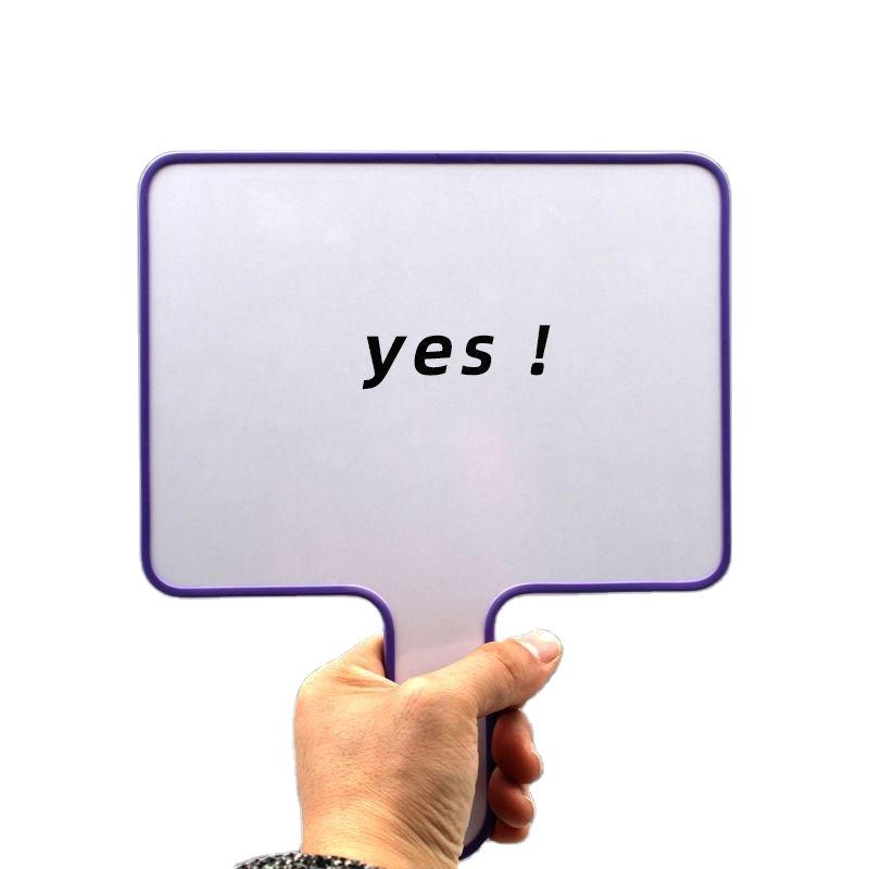Double-Sided MDF Whiteboard Glossy Surface 21x30cm Foldable Dry Erase Answer Paddle Scoreboard Lapboard