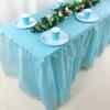 Disposable Table Skirt Plastic Party Desk Skirt Solid  73x420cm Table Cover for Birthday Party Wedding Festival Decoration