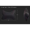 2 X Breathable Wear-Resistant Black PU Leather Car SUV Headrest Neck Rest Pillow