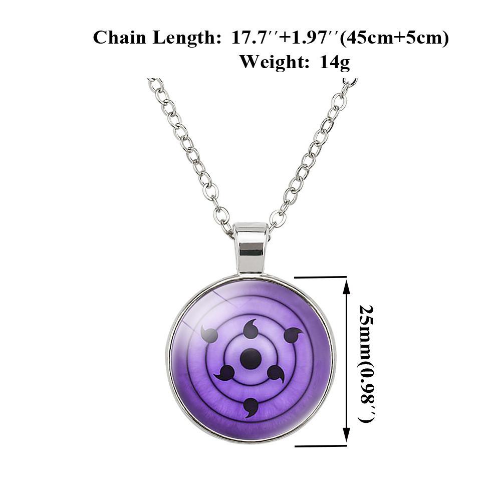 Naruto Time Gem Round Pendant Necklace Chic Mixed Material Fashion Piece
